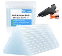 Bastoncini di colla a caldo - Bastoncini di colla trasparenti per pistola per colla a caldo | Mini bastoncini per colla calda | 90 pezzi Clear Craft Bond Sigillante Decorazione di riparazione del