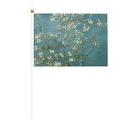 Bastoncini di fiori di mandorlo mini piccoli tenuti in mano con pali per decorazioni per feste sportive per parate nazionali