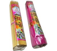 Bastoncini di Incenso Cinese Joss Stick, Incenso Tradizionale Guanyin Bastoncino di bambù Incenso per Buddha-adorazione Adorazione degli Antenati Home Temple, One Yellow+One Red