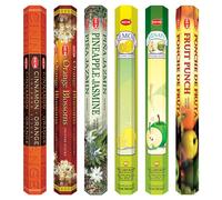 Bastoncini di Incenso Collezione Frutta Orlo Agarbatti Mix Varietà 6 Confezio...