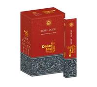 Bastoncini di incenso Divine Soul Rose + Oudh Masala - 12 x 15 g | Bastoncini profumati arrotolati a mano con adesivo kohl | Aromatico e rilassante per la meditazione, positività