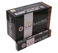 Bastoncini di incenso Golden Nag Black Opium confezione da 12 x 15 g ciascuno...