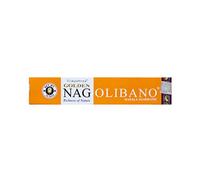 Bastoncini di incenso Golden Nag Olibano - Realizzati a mano in India - 15g (10-12 Bastoncini) per yoga e profumazione della casa