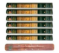 Bastoncini di incenso HEM PREZIOUS MUSK | Confezione da 6 | con porta incenso SAMASIA per aromaterapia, incenso Spa, yoga, meditazione, guarigione, spiritualità e relax