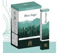 Bastoncini di incenso Himalaya Blue Sage 12 x 15 g - Bastoncini profumati Agarbatti di alta qualità per meditazione, pooja, yoga, purificazione | Aromaterapia naturali con adesivo Kajal