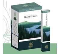 Bastoncini di incenso Himalaya Rain Forest 12 x 15 g - Agarbatti con profumo di foresta per meditazione, preghiera, yoga e profumazione per ambienti con adesivo Kajal
