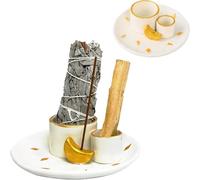 Bastoncini di incenso multifunzione in legno di alta qualità, per salvia, Palo Santo, bastoncini di incenso e coni di incenso, per aromaterapia, meditazione (Flower)