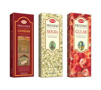 Bastoncini di incenso orlo Chandan Mogra Gulab fragranza Agarbatti 120 baston...