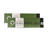 Bastoncini di incenso Salvia Bianca (White Sage) by LAMARE - 200 g - 10 confezioni da 20 g (140-180 bastoncini) - Aromaterapia - Meditazione - Yoga - Confezione ecologica