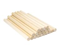 Bastoncini di legno, Bastoncini di legno rotondi 150x10 mm, confezione da 20 pezzi, bastoncini di legno di balsa for lavori artigianali e accessori fai da te.