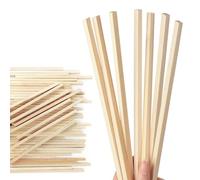 Bastoncini di legno per fai da te, 50 bastoncini di legno quadrati per fai da te, 30,5 x 0,6 x 0,6 cm, bastoncini di legno quadrati, bastoncini di legno per fai da te, per agitatore di colore
