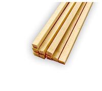 Bastoncini di legno quadrati, 350 x 6 x 6 mm, per fai da te e per la casa (50 pezzi)