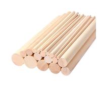 Bastoncini di legno tondi, tondini di legno, basto 2 PCS Dowel Rods Wood Sticks, 3-6Cm Dia Unfinished Round Wooden Hardwood Sticks for DIY Crafts, 60Cm Long,4cm(6cm)