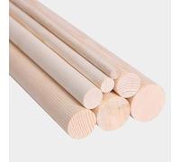 Bastoncini di legno tondi, tondini di legno, basto 2PCS Dowel Rods Wood Sticks, 40Cm Long Unfinished Round Wooden Hardwood Sticks for DIY Crafts, 3-5Cm Dia,4cm(3.5cm)
