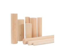 Bastoncini di legno tondi, tondini di legno, basto 4 PCS Dowel Rods Wood Sticks, 3.5-6Cm Dia Unfinished Round Wooden Hardwood Sticks for DIY Crafts, 20Cm Long,6cm(4cm)