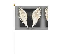 Bastoncini di piume d'angelo mini piccoli tenuti in mano con pali per decorazioni per feste sportive per parate nazionali