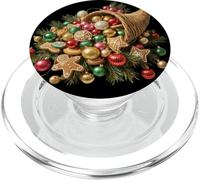 bastoncini di zucchero pane allo zenzero Natale e una cornucopia PopSockets PopGrip per MagSafe