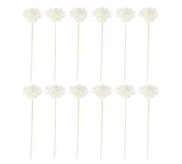 Bastoncini Diffusore Fiore 12 Pezzi Legno PE Bianco Profumo Ambiente | Idee Regalo Aromaterapia, Fiori Decorativi per Casa, Ricarica Aroma Fai da Te, 12 Pezzi