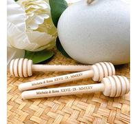 Bastoncini For Miele In Legno Personalizzati, Pettini For Cucchiai Di Miele Personalizzati For Regali Di Nozze, Utensili For Il Bagnetto E Il Battesimo, Cucchiai Di Legno Con Logo,(30pcs,10cm)