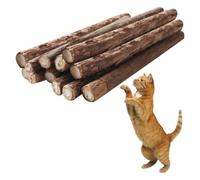 Bastoncini in Legno Matatabi per Gatti, 12 Pezzi, Giocattolo Naturale per Igiene Dentale e Rimozione del Tartaro, con Erba Gatta per la Pulizia dei Denti (Diametro 0.6-0.8 cm)