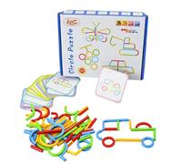 Bastoncini Intelligenti - Giocattoli Educativi STEM In Legno Per Apprendimento Forme E Modelli | Rompicapo Tangram Per Bambini | Viaggio, Camera Da , Homeschool, Aula, Scuola Materna, Sala Giochi