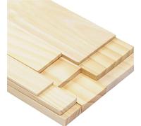 Bastoncini Legno 20 pezzi di strisce legno rettangolari spessore 3/5/8 mm, assi pino massiccio, materiale for modelli fai da te, artigianato, decorazioni, parti realizzazione(200x25x5mm)