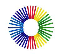 Bastoncini Legno Naturale, Legnetti Bricolage Art di DIY, per Modello Artigianale, Decorazione, Design Art, Educazione dei Bambini (100PCS -114x10mm COLORATO)