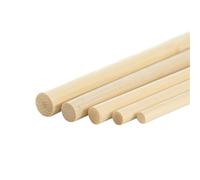 Bastoncini Legno per Lavoretti Bastoncini di legno rotondi da 3-8 mm, fai te, fatti a mano, for realizzare piccoli bastoncini(7mmx30cm-10Pcs)