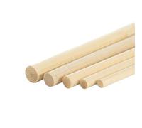 Bastoncini Legno per Lavoretti Bastoncini di legno rotondi da 3-8 mm, fai te, fatti a mano, for realizzare piccoli bastoncini(8mmx30cm-10Pcs)