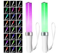 Bastoncini Luminosi Led 2 Pezzi 24 Colori Multicolore Bastoni Luminosi,3W,25CM,Bastoncini Di schiuma Led,Bastoncini Luminosi A LED Per Halloween,Concerti,Feste,Compleanni,Natale