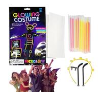 Bastoncini luminosi per feste, bastoncini luminosi per feste | Giocattoli luminosi colorati Bastoncini luminosi - Costume fai-da-te creativo che si illumina al buio per feste, concerti di nozze