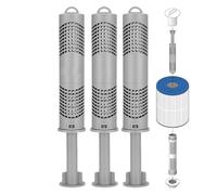 Bastoncini minerali per Vasca idromassaggio, 3 filtri a Cartuccia agli ioni d'Argento, Bastoncini minerali per Spa, Strumento Automatico Resistente al Calore per Acqua Dolce, Mantiene l'acqua della