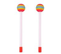 Bastoncini Per Bacchette Per Batteria, EVa Rainbow Color Loud Sound 2 Pezzi Migliora La Percezione della Musica Bastoncini Rotondi in Feltro Per Esercitarsi