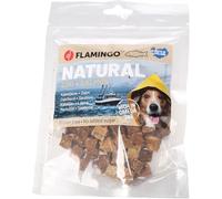 Bastoncini per cani - Nature Snack Cubetti con Merluzzo e Salmone - 75g - Naturale - Senza conservanti - Ricco di acidi grassi essenziali - Flamingo