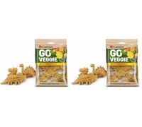 Bastoncini per cani - Snack Veggie Dino con Ananas Giallo - 120g - senza glutine - naturale - divertente e salutare (Confezione da 2)