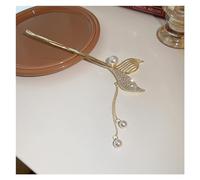 Bastoncini Per Capelli Bastoncini for capelli alla moda, perle e cristalli, con frange a coda di pesce, bastoncini for capelli, accessori semplici for capelli, forcina femminile con una sola parola Ca