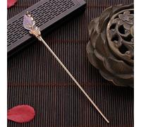 Bastoncini Per Capelli Bastoncino for capelli Donna Fiore in metallo Forchetta for capelli Bacchette Fiore Forcina Accessori for gioielli for capelli donna Capelli Twist Perni(Gold Pink)