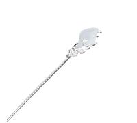 Bastoncini Per Capelli Bastoncino for capelli Donna Fiore in metallo Forchetta for capelli Bacchette Fiore Forcina Accessori for gioielli for capelli donna Capelli Twist Perni(Silver Cream)