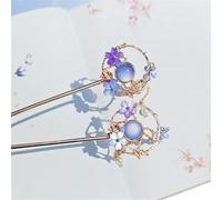 Bastoncini Per Capelli Bastoncino for capelli Donna Smalto in metallo Forcella for capelli Bacchette for capelli Forcina Accessori for gioielli for capelli donna Capelli Twist Perni(Purple)