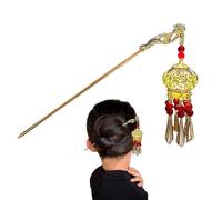 Bastoncini per capelli con fascino, bacchette luminose, con pompon lanterna luminosa, bacchette per capelli stile antico per acconciatura