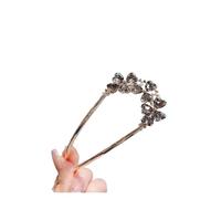 Bastoncini Per Capelli Forchetta for capelli a farfalla con strass 1 pezzo: design in cristalli scintillanti, perfetto for aggiornamenti eleganti e abiti tradizionali