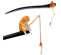 Bastoncini per capelli in legno, motivo pesca a forma di gatto, forcine per capelli, per donne, per viaggi, campeggio, fotografie, banchetti, galateo, tè, per ragazze e adolescenti