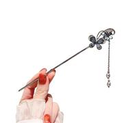 Bastoncini per capelli in legno stile cinese vintage, per donne e ragazze, con nappa, fermacapelli Hanfu, accessori per capelli (stile 22)