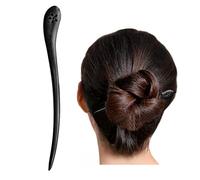 Bastoncini per Capelli Neri Semplici in Legno Bacchette per Capelli Forchetta per Capelli per Donne Ragazze Bastoncini per Capelli Creatore di Panini per Capelli Lunghi Accessori per Capelli in Legno