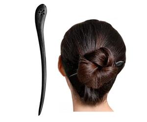 Bastoncini per Capelli Neri Semplici in Legno Bacchette per Capelli Forchetta per Capelli per Donne Ragazze Bastoncini per Capelli Creatore di Panini per Capelli Lunghi Accessori per Capelli in Legno