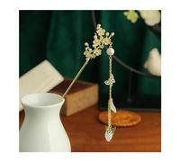 Bastoncini Per Capelli Perla Nappa Farfalla Bastone for capelli Piastra diretta Forcina Copricapo da sposa bianco Forcella for capelli Ornamenti for gioielli Capelli Twist Perni(13)