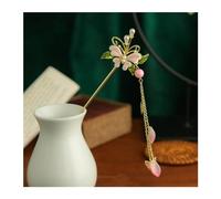Bastoncini Per Capelli Perla Nappa Farfalla Bastone for capelli Piastra diretta Forcina Copricapo da sposa bianco Forcella for capelli Ornamenti for gioielli Capelli Twist Perni(1)