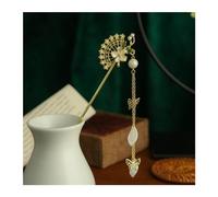 Bastoncini Per Capelli Perla Nappa Farfalla Bastone for capelli Piastra diretta Forcina Copricapo da sposa bianco Forcella for capelli Ornamenti for gioielli Capelli Twist Perni(21)