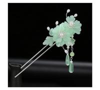 Bastoncini Per Capelli Perle di fiori rossi color oro Nappe lunghe Bastoncini for capelli Forcine Accessori for capelli da sposa Copricapo di gioielli for capelli da sposa Capelli Twist Perni(Style 15