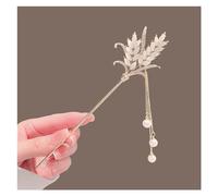 Bastoncini Per Capelli Perle di fiori rossi color oro Nappe lunghe Bastoncini for capelli Forcine Accessori for capelli da sposa Copricapo di gioielli for capelli da sposa Capelli Twist Perni(Style 13